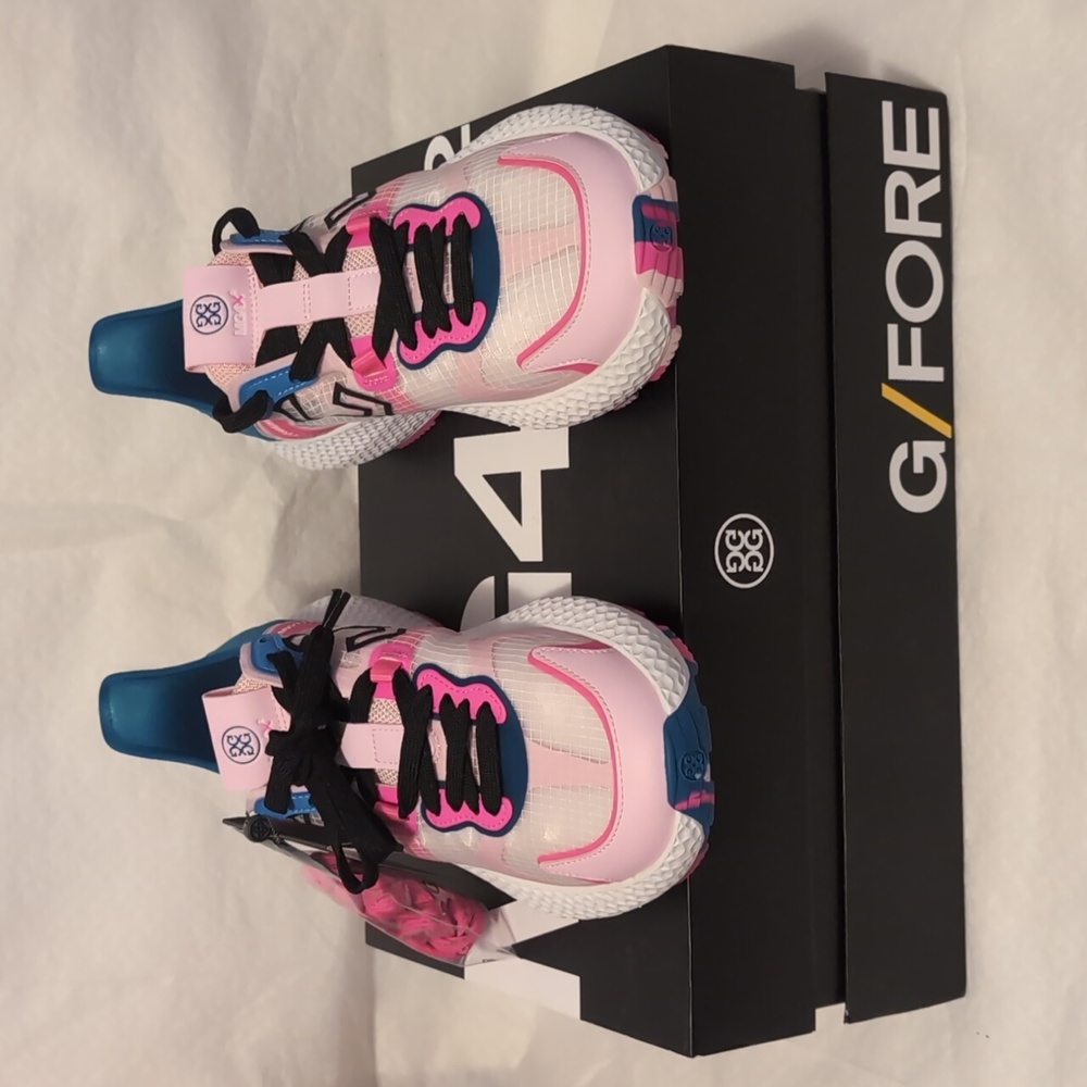 G/FORE Pink Blue White Athletic Golf Sneakers - Picture 2 of 10